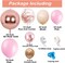 56PCS Pink Rose Gold Balloon Garland Arch Kit Pink Rose Gold Confetti Chrome Gold Balloons 4D Rose Gold Balloon for Girl Birthday Bridal Shower Baby Shower Decorations (Rose Gold Pink)